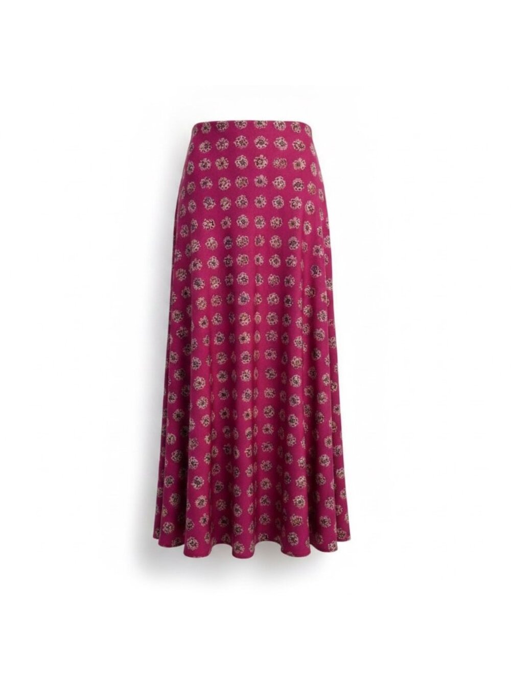 Loft Womens Pink Floral Print Midi Skirt Size XS